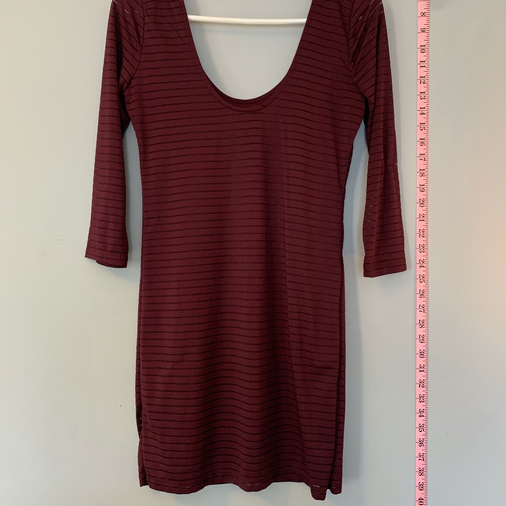 red long sleeve dress